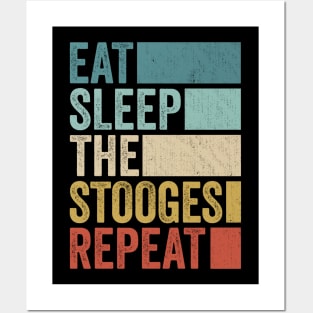 Funny Eat Sleep Stooges Name Repeat Retro Vintage Posters and Art